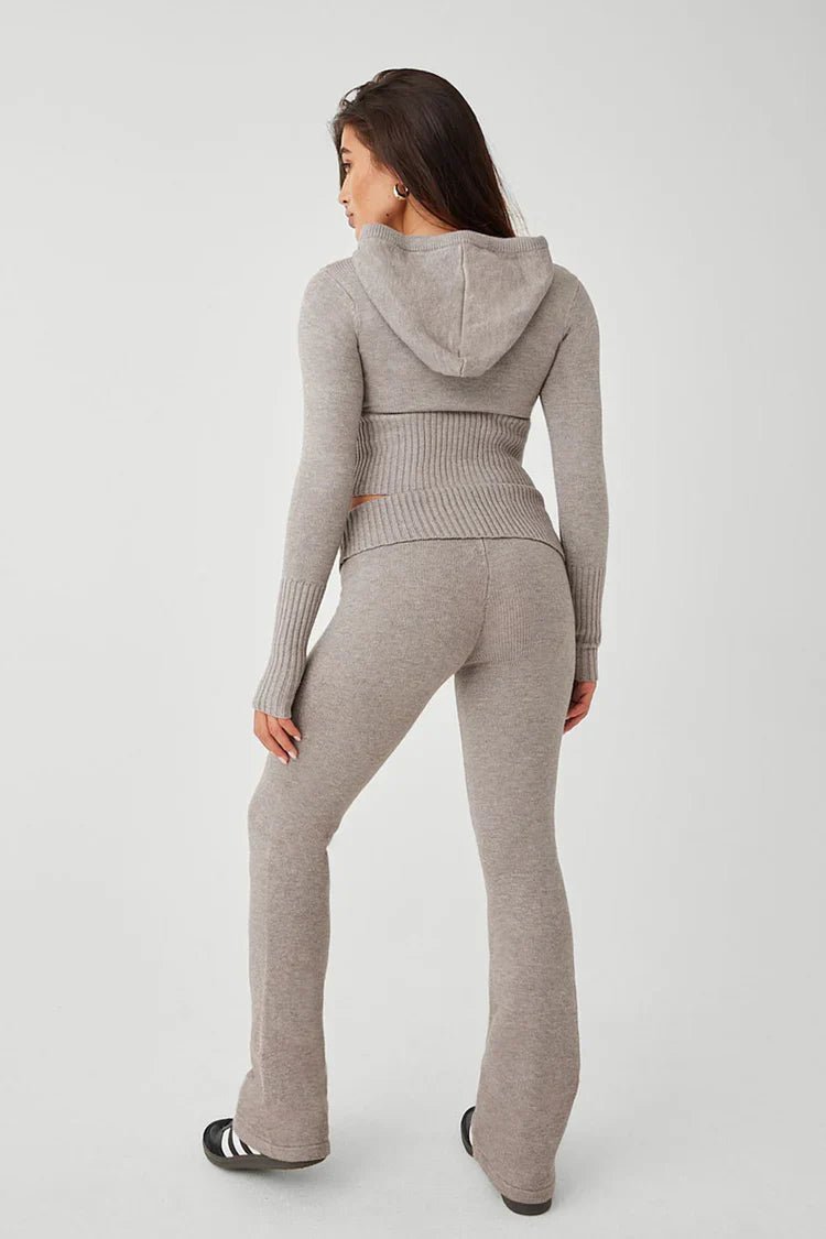 Cszy Zip Up Hoodie + Lågmidjade Byxor Set - Cszy