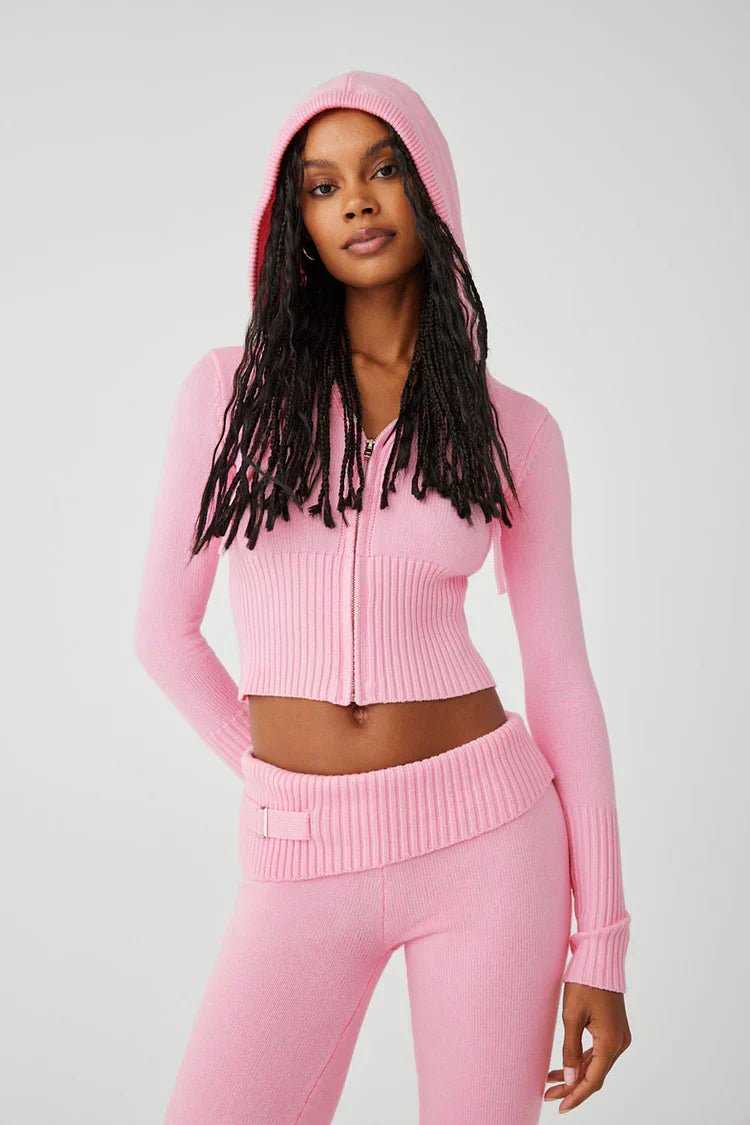 Cszy Zip Up Hoodie + Lågmidjade Byxor Set - Cszy