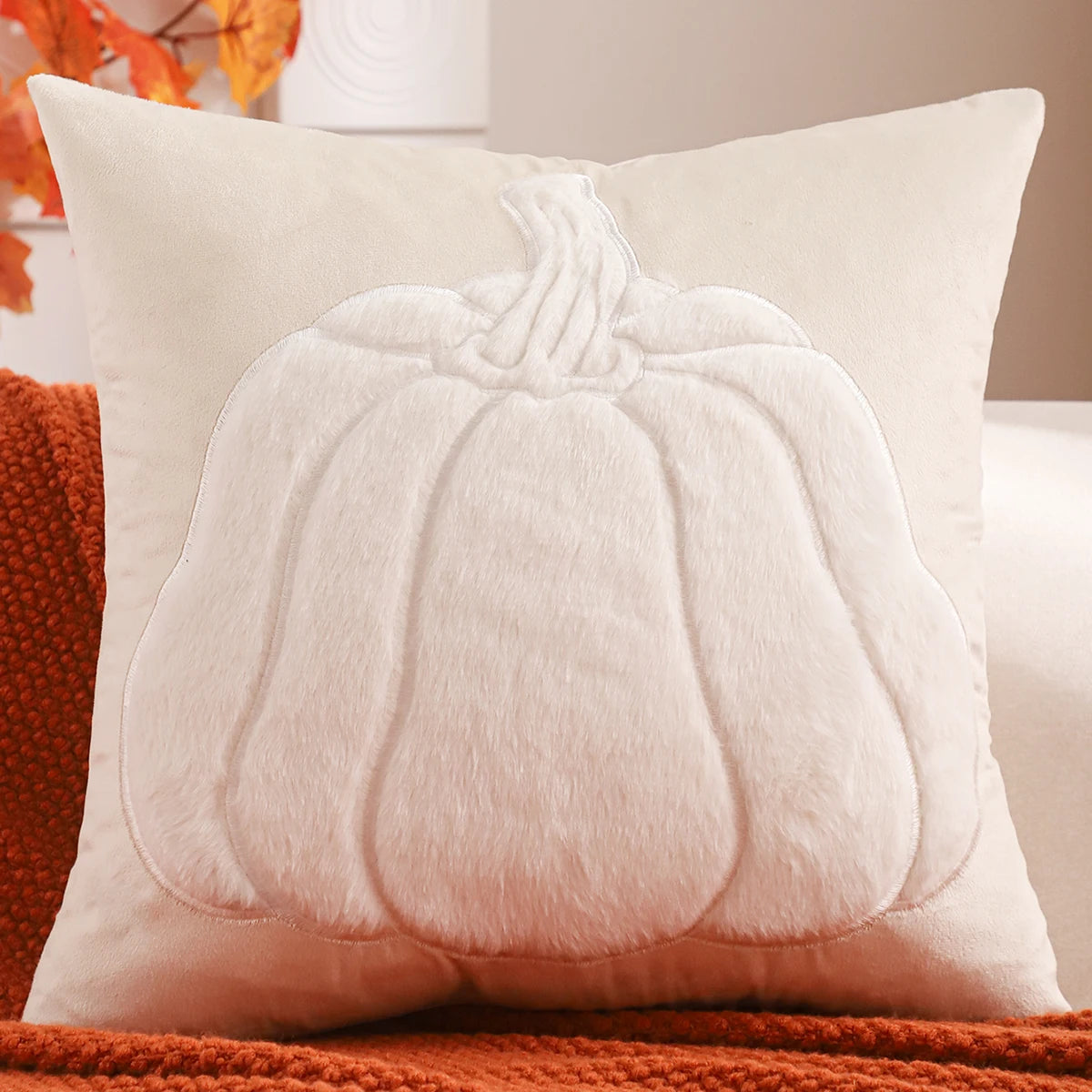 Halloween kuddfodral i plysch & sammet
