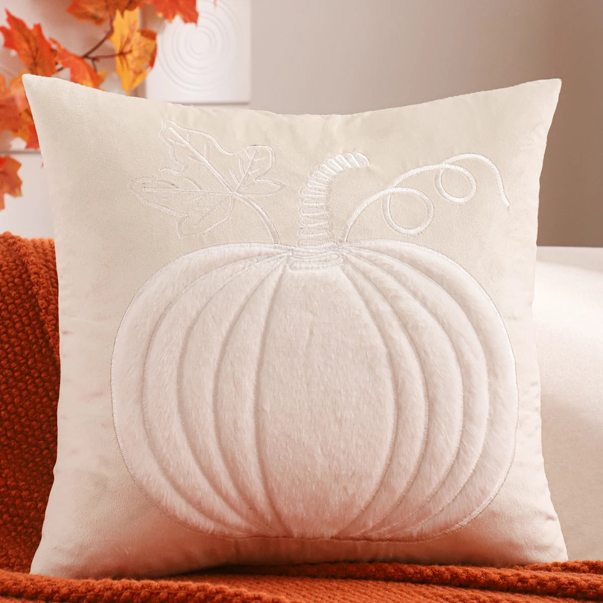 Halloween kuddfodral i plysch & sammet